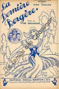Partition de la chanson : Dernière bergère  (Le)        
