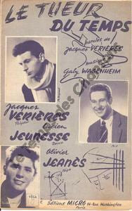 Partition de la chanson : Tueur du temps (Le) . Jeunesse Lucien,Verrières Jacques,Jeanès Olivier - Wagenheim Gaby - Vérières Jacques
