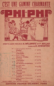 Partition de la chanson : C'est une gamine charmante Phi-Phi . - Christiné - Willemetz Albert,Sollar F.
