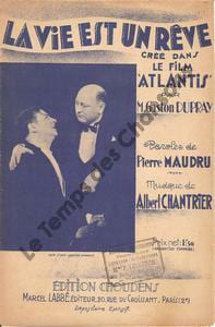 Partition de la chanson : Vie est un rêve (La) Atlantis