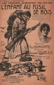 Partition de la chanson : Enfant au fusil de bois (L') A Magny, territoire de Belfort, les Allemands ont fusillé un enfant de sept ans qui les avait ...