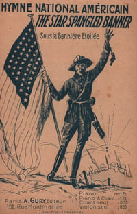 Partition de la chanson : Star Spangler banner (The) Hymne National Américain ( adaptation Française de A. Bonnardel ) Bannière étoilée (La) Hymne