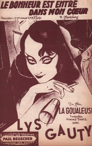 Partition de la chanson : Bonheur est entré dans mon coeur la couleur de la partition peut-être différente Goualeuse (La)