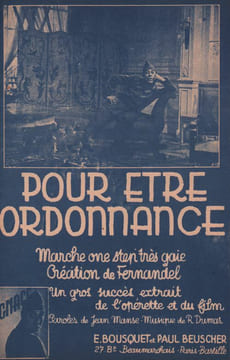 Partition de la chanson : Pour être ordonnance Ignace Chanson duo . Fernandel - Dumas Roger - Manse Jean