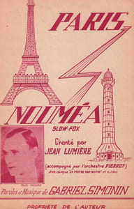 Partition de la chanson : Paris Nouméa