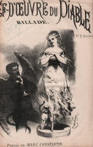 Partition de la chanson : Chef d'oeuvre du Diable (Le) Dédiée à Mr A. Mortier Infimes marque de crayon sur la couverture