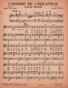 Partition de la chanson : Homme de l'équateur (L') Sales bêtes
