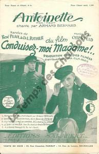 Partition de la chanson : Antoinette Jeanne Boitel Conduisez-moi Madame !