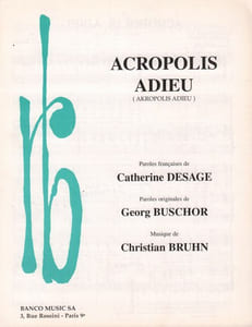 Partition de la chanson : Acropolis adieu  Akropolis adieu   Retirage 1998   