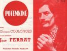 Partition de la chanson : Potemkine     Tampon - Nom au stylo haut de couverture   . Ferrat Jean - Ferrat Jean - Coulonges Georges