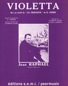 Partition de la chanson : Violetta Sur un motif de "la Traviata" de G. Verdi       
