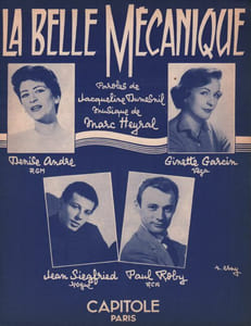 Partition de la chanson : Belle mécanique (La)