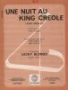 Partition de la chanson : Nuit au king creole (Une)     Numéro écrit au stylo rouge sur le haut de la couverture   . Blondo Lucky - Leiber ...