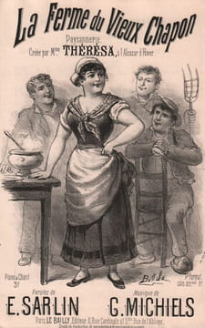 Partition de la chanson : Ferme du vieux chapon (La) Paysannerie Alcazar d'Hiver. Thérésa Mlle - Michiels Gustave - Sarlin E.