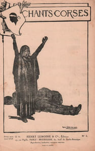 Partition de la chanson : Ajaccienne (L') Hymne Napoléonien Créé en 1848 par Jean-François Costa avocat Corse - Chants Corses Harmonisation pour chant et piano de A. Lambroschini Hymne