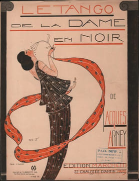 Partition de la chanson : Tango de la Dame en noir . - Arney Jacques -