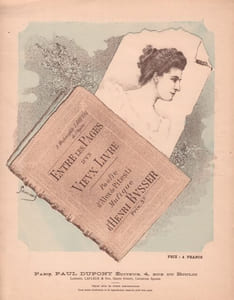 Partition de la chanson : Entre les pages d'un vieux livre A Mademoiselle Lucienne Bréval de l'Opéra Poésie