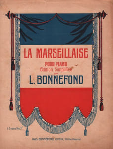 Partition de la chanson : Marseillaise (La) Edition simplifiée par L.Bonnefond à 2 mains Hymne