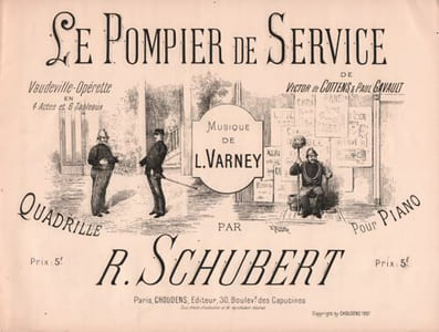 Partition de la chanson : Pompier de service (Le) Vaudeville-Opérette en 4 Actes et 6 Tableaux de Victor de Cottens et Paul Gavault