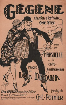 Partition de la chanson : Gégène Gaîté Rochechouart. Mansuelle - Dequin Léon - Pothier Charles L.