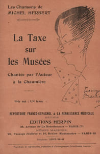 Partition de la chanson : Taxe sur les Musées (La) Chaumière (La)