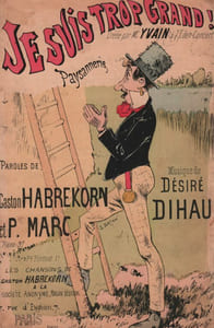 Partition de la chanson : Je suis trop grand       Paysannerie Eden Concert