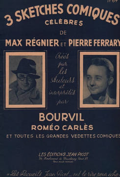 Partition de la chanson : Trois sketches comiques célèbres <ul> <li>Un client difficile - Une déclaration de revenus - Au rayon des aquariums</li> ...