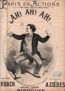 Partition de la chanson : Ah ! Ah ! Ah ! Rondeau sur une Polka populaire de Fahrbach Paris en actions Rondeau Théâtre des Nouveautés