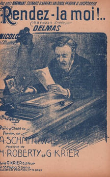 Partition de la chanson : Rendez-la moi ! retirage de 1946 Chanson vécue Alhambra. Delmas,Nicolo - Roberty H.,Krier Georges - Will Mr,Schmit ...