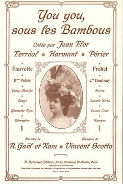Partition de la chanson : You you, sous les bambous     Retirage Fortin 1992   . Flor Jean,Fréhel,Harmant Mr.,Fauvette,Périer,Ferréal - Scotto Vincent ...