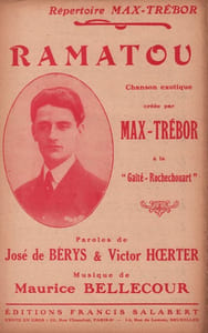 Partition de la chanson : Ramatou Papier fragilisé Chanson Coloniale et Exotique Gaîté Rochechouart
