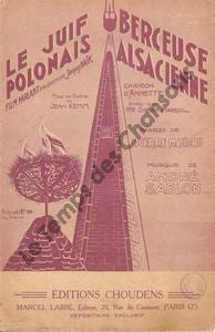Partition de la chanson : Berceuse Alsacienne Juif Polonais (Le)