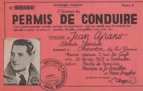 Partition de la chanson : Examen du Permis de voiture (L') Sketch