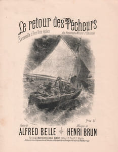 Partition de la chanson : Retour des pêcheurs (Le) Barcarolle à deux voix égales Edition plus tardive