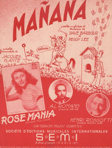 Partition de la chanson : Manana Maniana