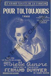 Partition de la chanson : Pour toi, toujours