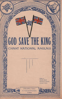 Partition de la chanson : God save the king Hymne,Chant National