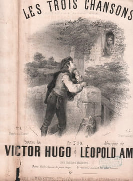 Partition de la chanson : Trois chansons (Les) Abîmé sur le bas de la tranche Poésie . - Amat Léopold - Hugo Victor