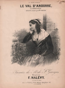 Partition de la chanson : Val d'Andorre (Le)  Marguerite (La)   Partition attachée par une agrafe   Romance 