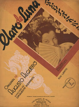 Partition de la chanson : Claro de luna Sylvia Sidney en Madame Butterfly . - Alguero Augusto -