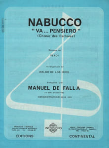 Partition de la chanson : Nabucco  Va pensiero Choeurs des esclaves     
