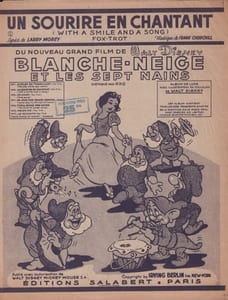 Partition de la chanson : Sourire en chantant (Un) With a smile and a song Blanche-neige ( Snow white and the seven dwarfs )
