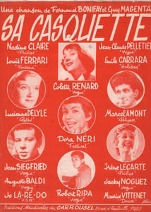 Partition de la chanson : Sa casquette Tranche fragilisée