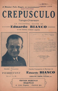 Partition de la chanson : Crepusculo