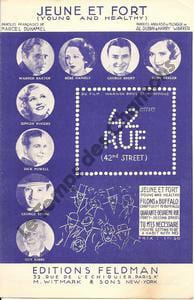 Partition de la chanson : Jeune et fort Warner Baxter - Ginger Rogers - Dick Powell - Bébé Daniels - Ruby Keeler You and healthy Quarante deuxième rue