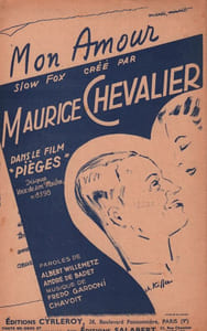 Partition de la chanson : Mon amour Pièges