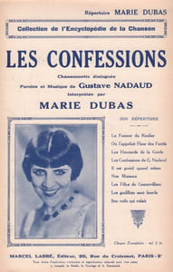 Partition de la chanson : Confessions (Les) Chanson de Gustave Nadaud (1820 - 1893)      Chansonnette,Vieille chanson 