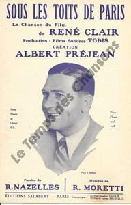 Partition de la chanson : Sous les toits de Paris Sous les toits de Paris