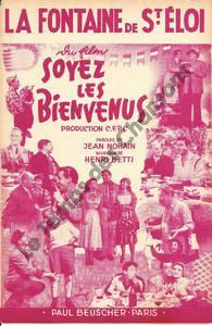 Partition de la chanson : Fontaine de Saint Eloi (La) Catherine Agier - Raymond Buissières - Pauline Carton - Dréan Soyez les bienvenus