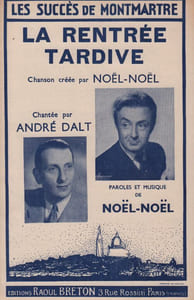 Partition de la chanson : Rentrée tardive (La)